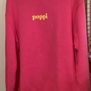 pop Pink Sweatshirt with Yellow Logo